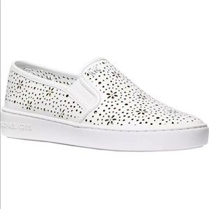 Michael Kors Kane Slip on Shoes Leather White 6